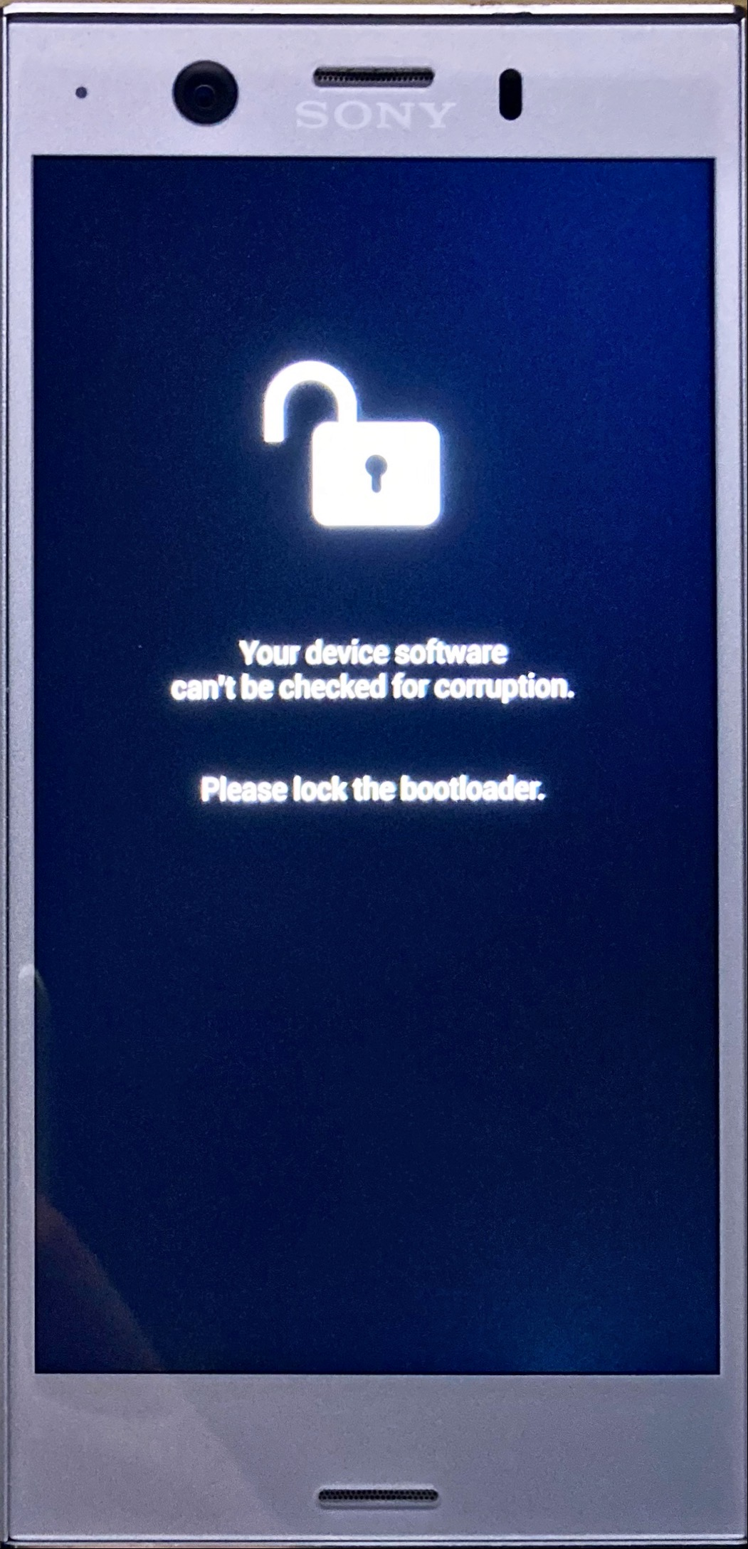 Android 引导加载程序解锁后的警告